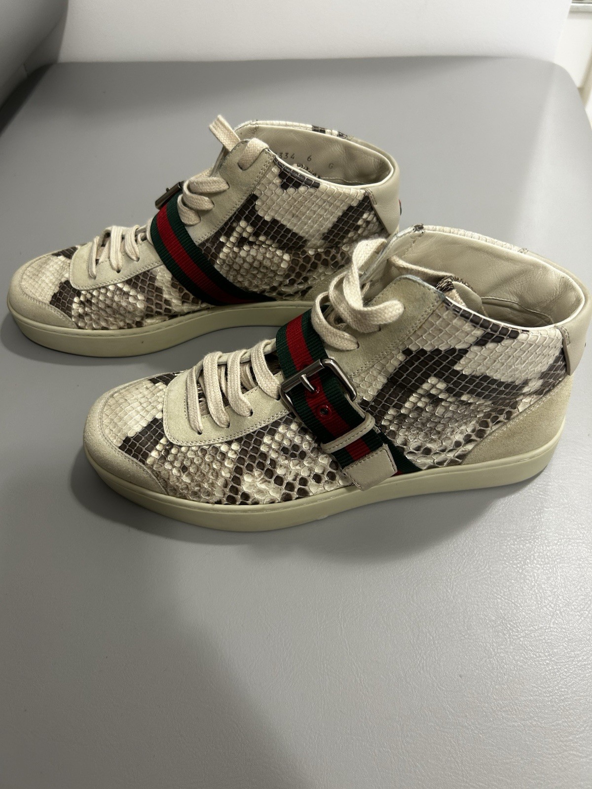 Men’s Preloved Gucci Python High Top Trainers Siz… - image 10
