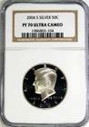 2004-S Silver Proof Kennedy Half Dollar NGC PF70 Ultra Cameo #GA6-04