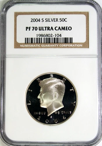 2004-S Silver Proof Kennedy Half Dollar NGC PF70 Ultra Cameo #GA6-04