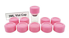 10x Vial Protectors for 3ml Glass Vials - Snug Fit Dust Cover - Pink vial cap