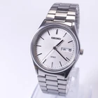 Vintage Seiko Spirit 1997 Kanji Day Slim Quartz Watch 34mm 7N43-7B60 from JAPAN
