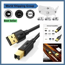 5ft USB 2.0 Printer Cable A to B - Corrosion Resistant, Fast Data Transfer