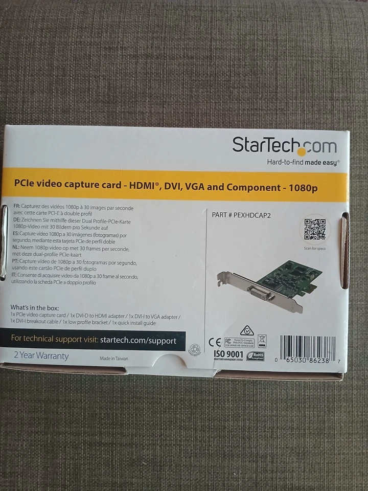 StarTech PEXHDCAP2 High-Definition PCIe Capture Card VGA DVI HDMI Composite - Image 4 of 4