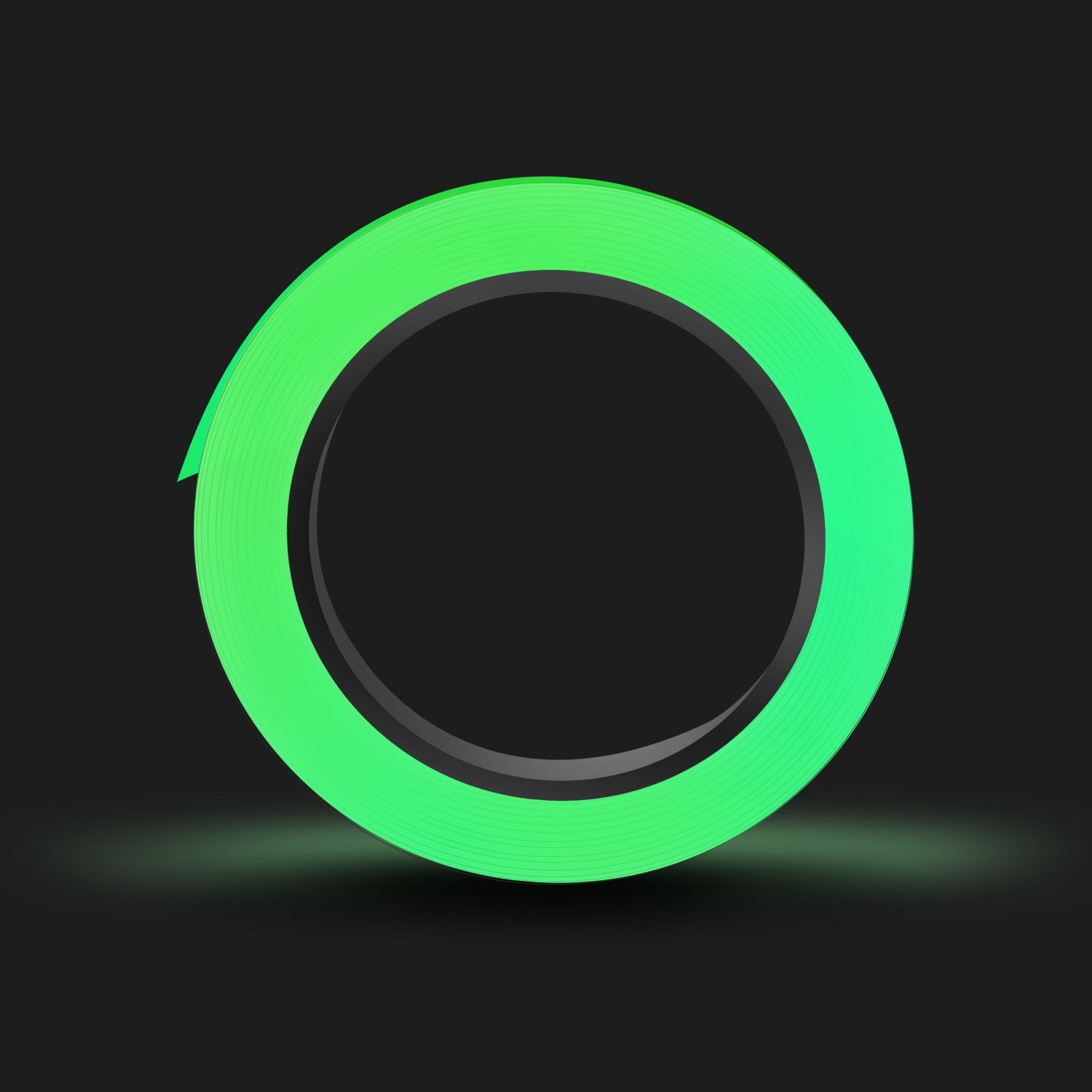 Fluorescent Tape, 10m × 15mm Waterproof Luminous Tape,Glow in Set 1, Green