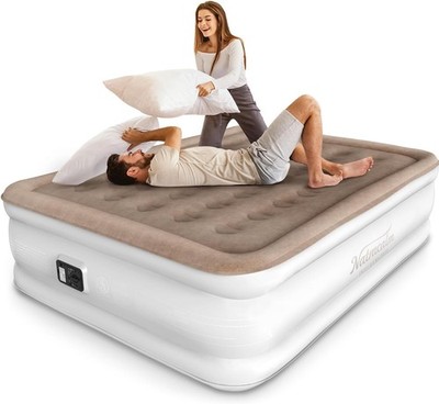 Queen Air Mattress with Built in Pump, Upgraded Inflatable Blow up Mattress for