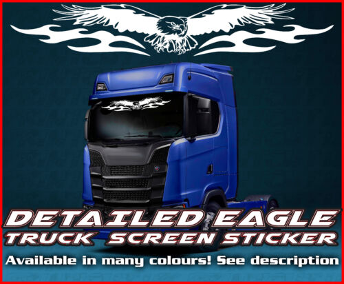 Autocollant pare-brise camion camion camion Eagle cabine vitrée POIDS LOURD MAN DAF SCANIA IVECO - Photo 1/7