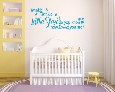 Twinkle Little Star Vinyl-Wandbild-Aufkleber Wandbild, Kinderreim, Kinder