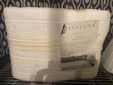 King Heavyweight Linen Blend Quilt - Casaluna White