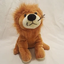 Lion Sitting Plush Stuffed Animal 7" Toy Africa Cat Brown Hunson Trading Company