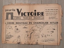 Pour la Victoire: journal français d'Amérique - 3 Vintage Newspapers from 1942