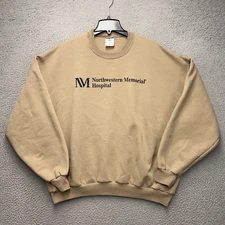 Northwestern Memorial Hospital Sweatshirt Womens 2X Brown Jerzees Casual Vintage