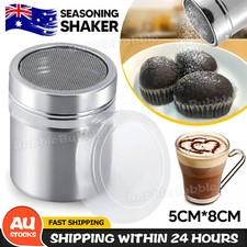Stainless Steel Chocolate Shaker Icing Sugar Powder Cocoa Flour Coffee Sifter AU