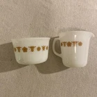 1 Set Corning Vintage Corelle BUTTERFLY GOLD D Handle Cream & Sugar Dish Bowl