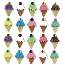 JOLEE'S CABOCHON DIMENSIONAL REPEAT STICKERS - ICE CREAM