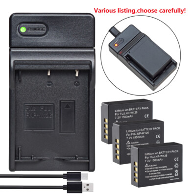 NP-W126 Battery or charger for Fujifilm HS30EXR HS33EXR HS35EXR HS50EXR X100F