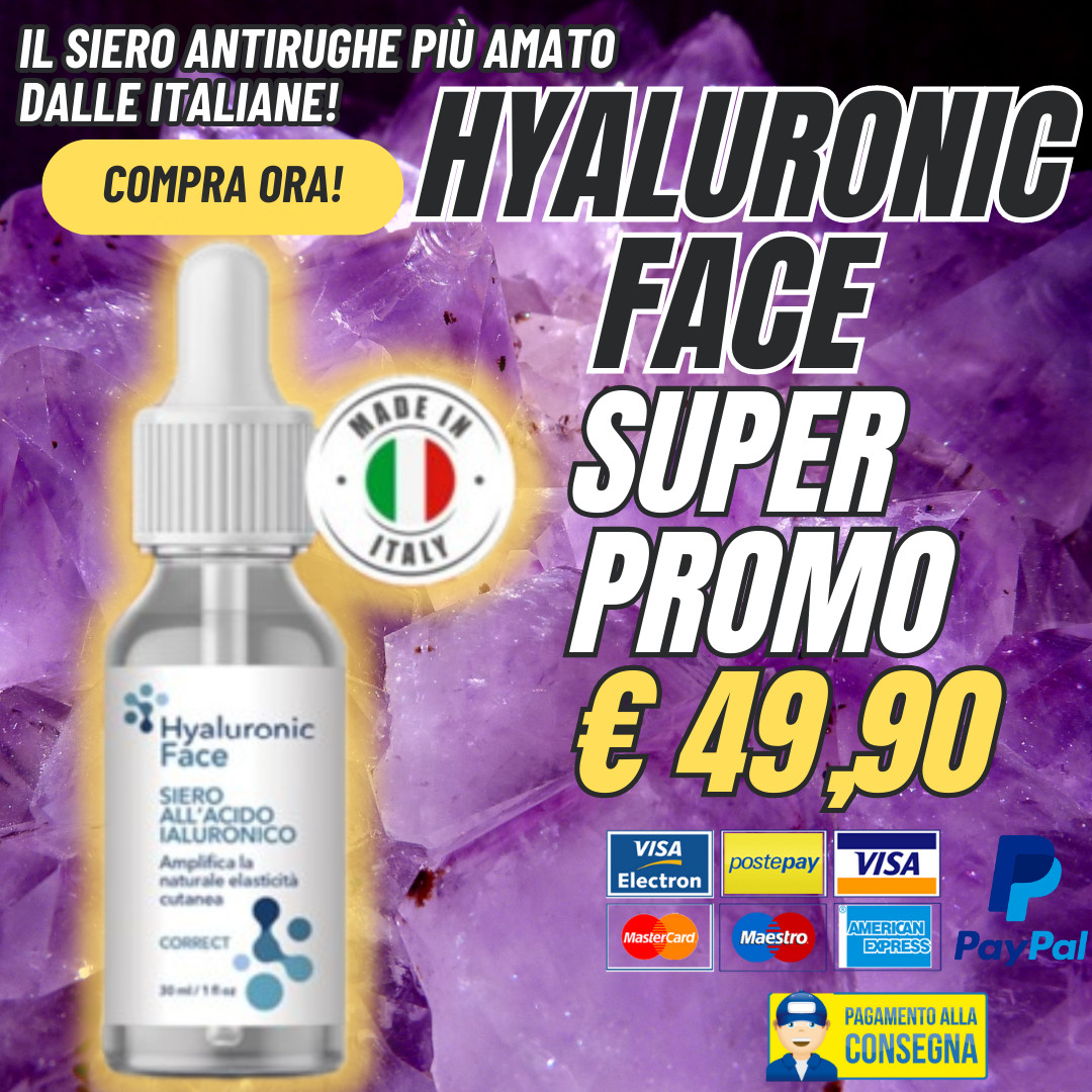 Gel Viso Uomo Acido Ialuronico Antirughe Effetto Immediato 50ml