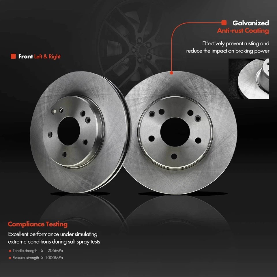 Rotores de disco delanteros y pastillas de freno de cerámica para Mercedes-Benz W203 C230 02-05 C240 Foto 4 de 4