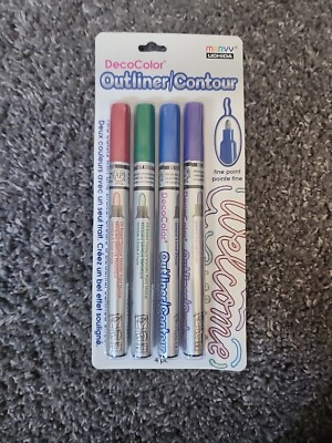 Marvy Uchida DecoColor Outliner Fine Point, 4pc