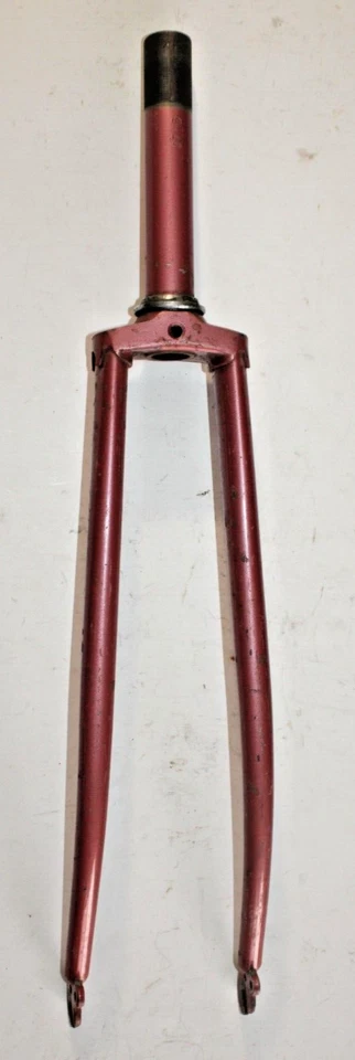 Vintage Rigid Touring Road Bike Fork 27" 1" Threaded 147mm Pink Steel Ships USA! - Image 2 of 4