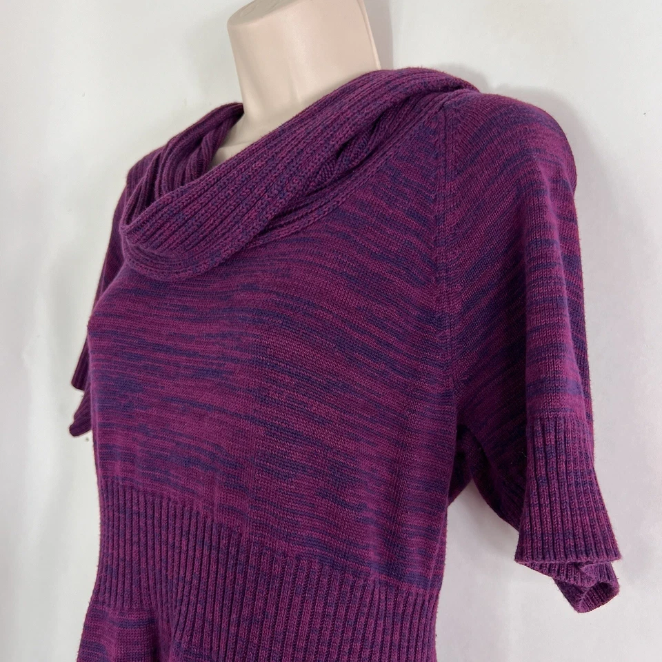 Apt. 9 Vestido Suéter Para Mujer Mediano Manga Corta Capucha Cuello Sobre la Rodilla Funda Foto 4 de 4