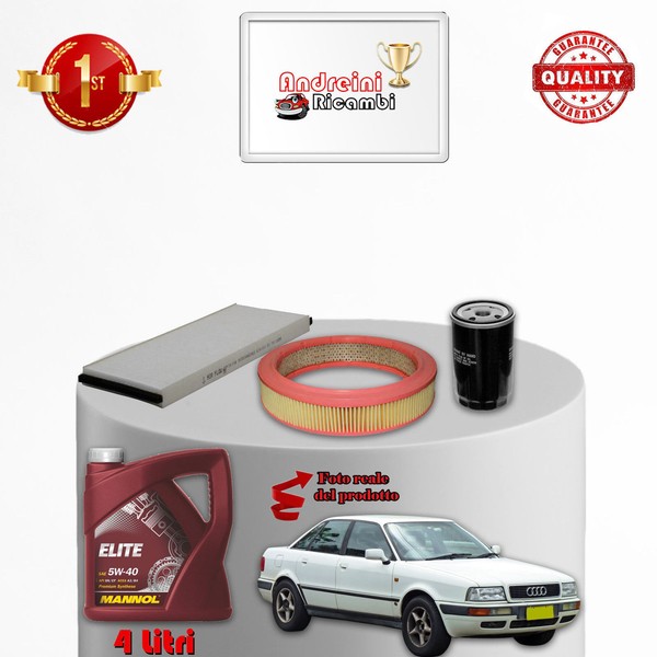 Inspektionskit Filter Und ÖL Audi 80 B4 1.8 Und 66KW 90CV 1995->-image