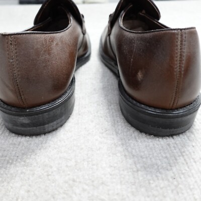 Hy-Test Mens Brown Leather Safety Toe Loafers Buckle Moc Toe Shoes‎ 1663 36 10 B Hy-test Safety Steel toe Work Dress Shoe Loafer Mens 8.5D | eBay main image 4
