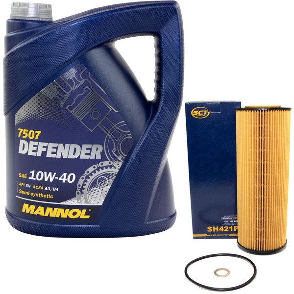 MotoröL Set 10W-40 5 Liter + ÖLfilter SH 421 P FüR Audi A8 A4 Avant A6-image