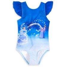 NWT Disney Store cinderella 1pc Swimsuit Girls UPF 50 5/6,7/8