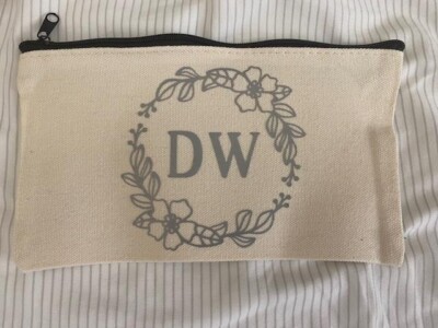NEW Canvas Makeup Cosmetics Bag, Personal bag, Money Bag, Tool Pouch, monograms