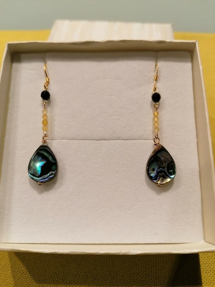 Orecchini Madreperla Abalone - Immagine 2 di 2