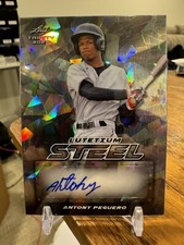 2023 Leaf Trinity Baseball Antony Peguero #/10 Lutetium Steel Rookie Auto RC🔥📈