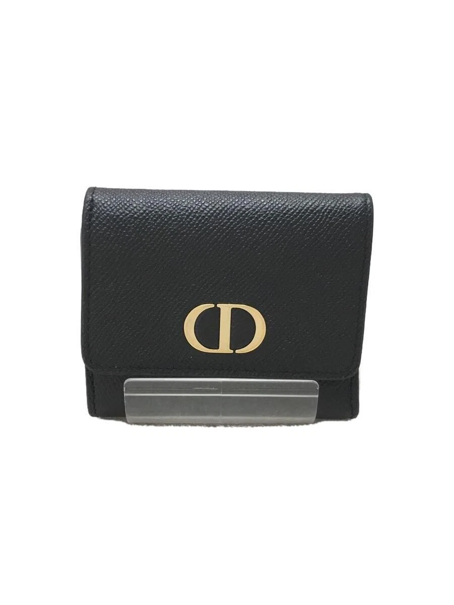 Christian Dior Portefeuille Plié Triple PVC Noir Uni Femme MA 0261 Occasion