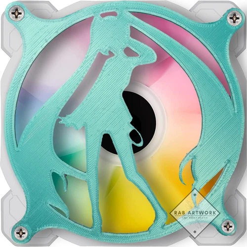 120mm PC fan cover Hatsune Miku guard computer case custom accessory 
