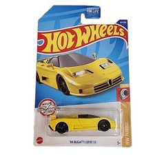 2022 Hot Wheels 65 HW Turbo 5/10 '94 BUGATTI EB110 SS Yellow w/Black 10 Spokes