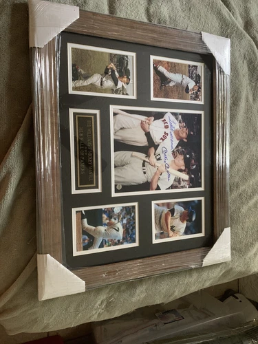 Mickey Mantle and Ted Williams Autographed Collage Photo Framed 19X23
