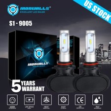 Ironwalls 9005 Hb3 Led Headlight Bulbs Kit High Beam Super Bright 6500k 315000lm