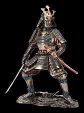 Samurai Figura - Guerriero IN Armatura Con Due Spade - Veronese Decorazione
