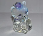 Fenton 95th Anniversary Glass Bear Hand Painted  with Original Label