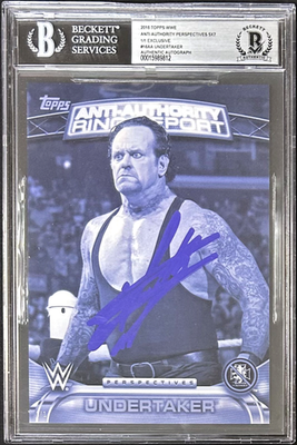 UNDERTAKER AUTOGRAPHED 2016 TOPPS WWE ANTI AUTHORITY PROSPECTIVE