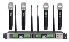 GTDaudio UHF 4x100 Professional 4 Hand-held Wireless Microphone Mic System B-33H