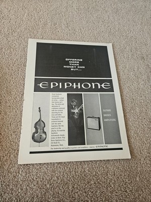 TBOOK61 MAGAZINWERBUNG 11X8'' EPIPHONE - GITARREN, BÄSSE, VERSTÄRKER 