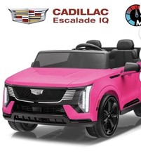 24V Licensed Cadillac Ride on Truck Car for Kids 2 Seater Electric Vehicle Pink