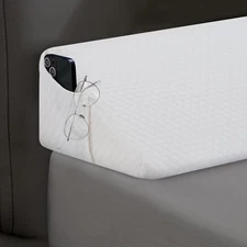 HABUTWAY Queen Size Bed Wedge Pillow for Headboard, Gap Queen, White 