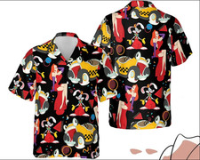 Disney Jessica Rabbit Roger Rabbit Benny The Cab Family Trip Hawaiian Shirt