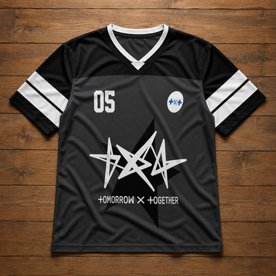 TXT World Tour Football Jersey Black Shirt Kpop MOA Concert Outfit K69