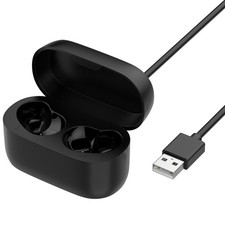 Black Charging Storage Box Charging Case  Cable For Jabra Elite 75T Headset