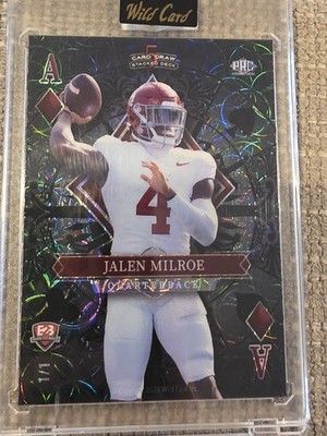 Ryan Williams Jalen Milroe B2B 2024 Wild Card 5 Card Draw Stacked Deck Ace 1/1