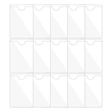 20 Pcs Self Adhesive Index Card Pockets 3.5" x 5" Transparent