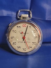 Vintage Ingraham Stop Watch Runs Doesn't Stop Crystal Needs Attached Repair