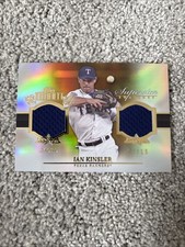 2013 Topps Tribute Ian Kinsler GU Dual Jersey Relic Gold /15 Rangers #SS-IK